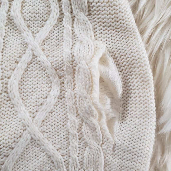NWOT DKNY Cable Knit Zipper Ivory Cardigan Size XS - Picture 7 of 10